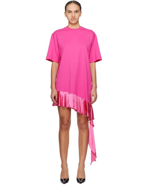 MSGM Pink T-shirt Minidress