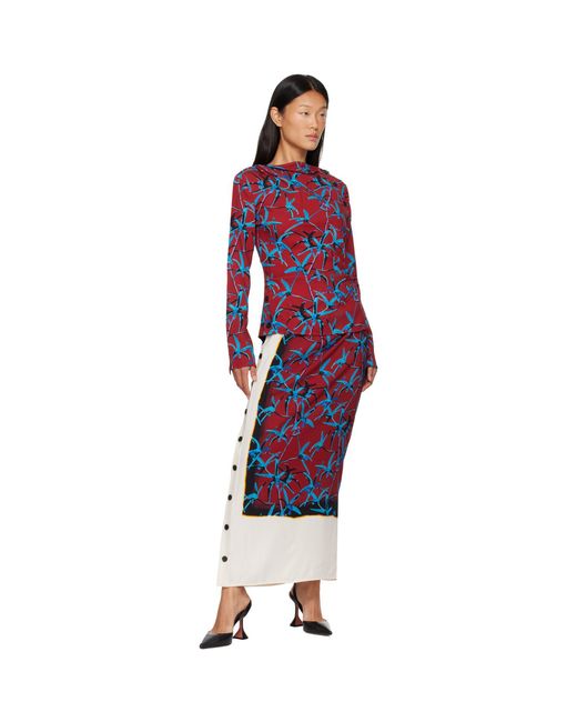 Proenza Schouler Red Anais Maxi Skirt