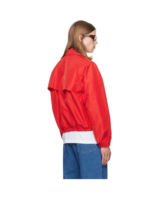 Jil Sander Red Taffeta Jacket for men