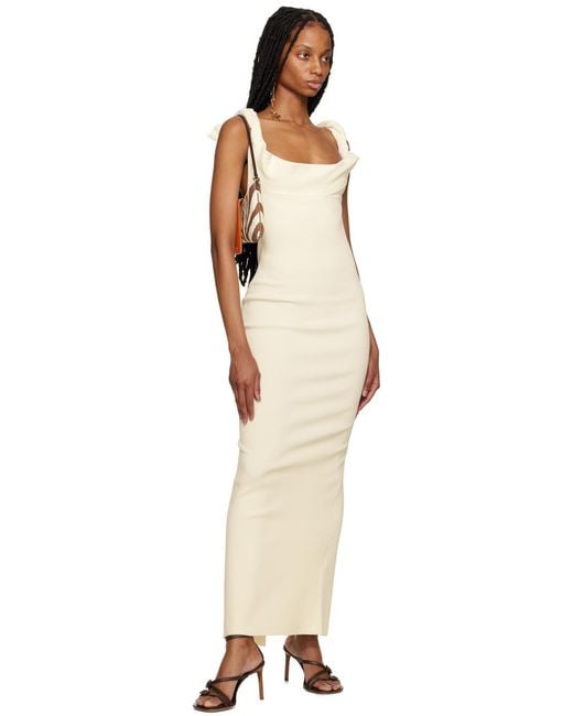 jacquemus la robe maille alca maxi dress Jacquemus La Robe Malle Alca Ribbed Maxi Dress
