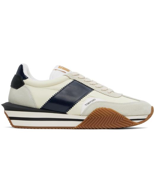 メンズ Tom Ford オフホワイト James スニーカー ブラック | Lyst