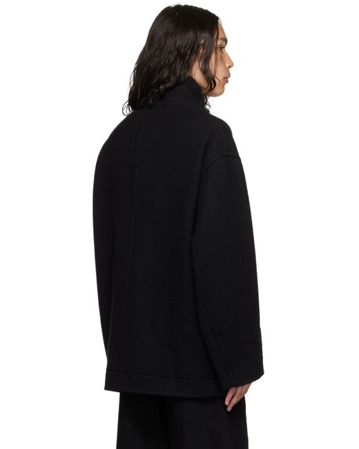 Manteau droit noir Lemaire pour homme en coloris Black
