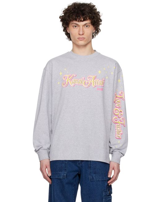 GmbH Gray 'kanak Attak' Long Sleeve T-shirt for men
