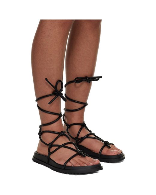 Rick Owens Brown Temple Penta Granola Sandals