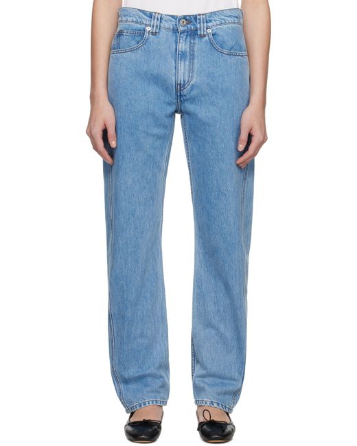 J.W. Anderson ブルー ツイスト スリムレッグ デニム ジーンズ Blue
