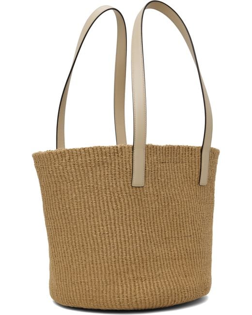 Chloé Natural Off- Large Horse Medal Basket Tote