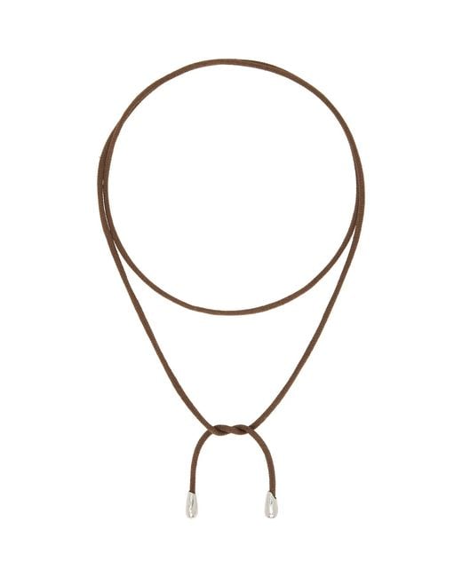 Sophie Buhai Brown Elegant Shoelace Choker Necklace