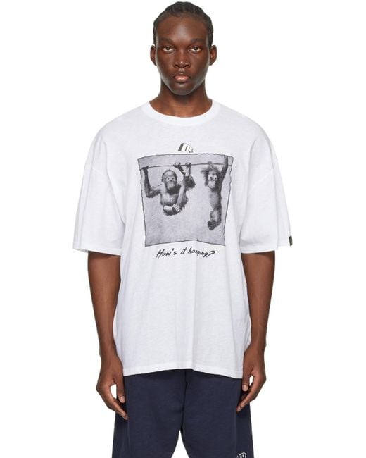 Martine Rose White 'how's It Hanging' T-shirt for men