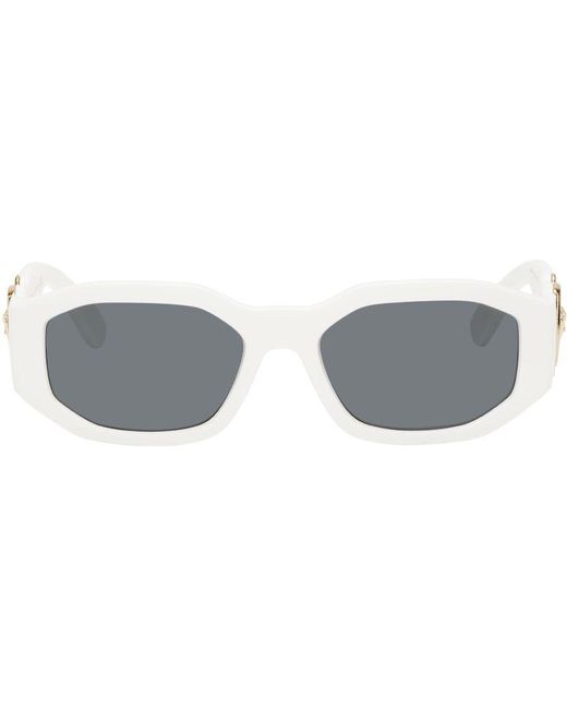 Versace White Medusa Chain Sunglasses in Black | Lyst