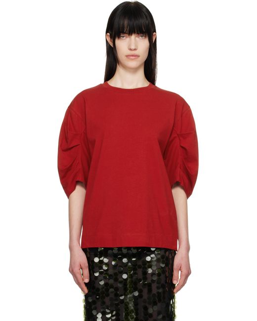 Dries Van Noten レッド タック トップス Red