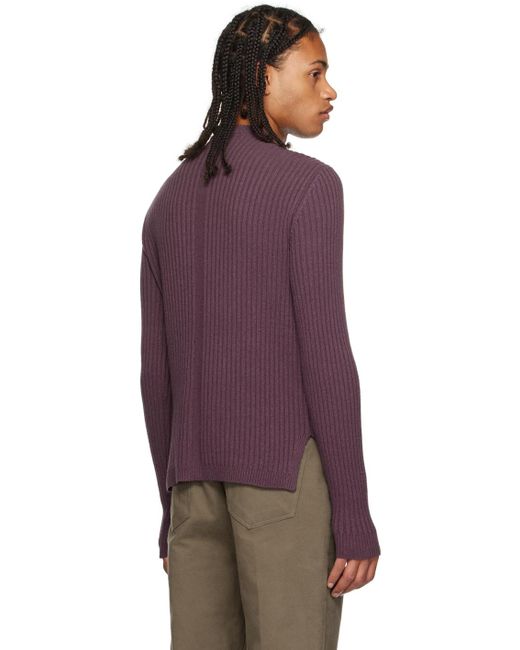 Rick Owens Purple Fisherman Sweater for men