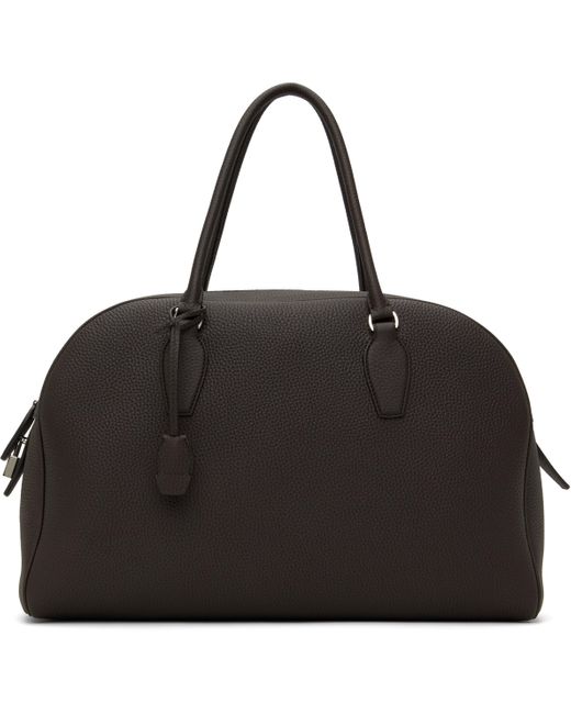 The Row ブラウン India 15.75 レザー バッグ Black