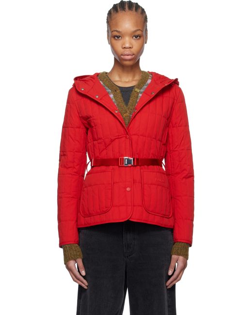 Mackage レッド Raja Vertical キルティング ライト ダウンジャケット Red