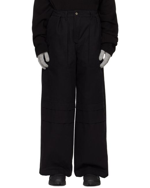 BRYAN JIMENE`Z Black Bryan Jimenèz Uniform Trousers for men