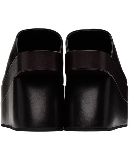 Dries Van Noten Black Platform Heeled Sandals