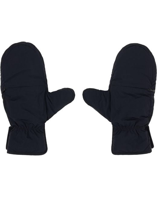 Y-3 Blue Padded Mitts for men