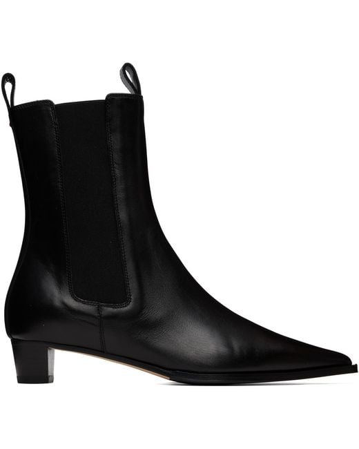 Aeyde Black Kiki Leather Chelsea Boots