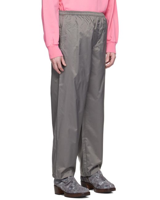 Acne Red Gray Coated Trousers for men