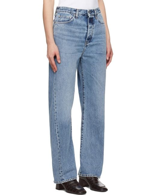 Totême  Blue Twisted Seam Full-Length Jeans