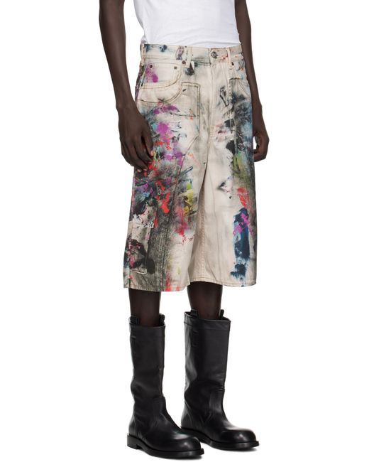 Short Gris À Effet Denim Trompe L'Œil Acne pour homme en coloris Black