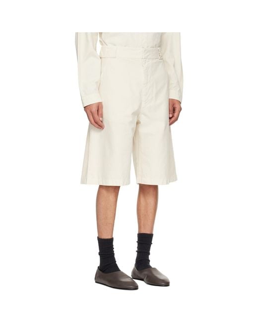 Fear Of God Natural Off- Garment Dyed Cotton Casual Shorts for men