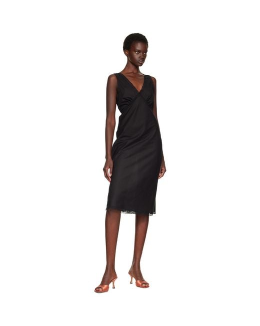 Cou Cou Black 'The Iris Slip' Midi Dress