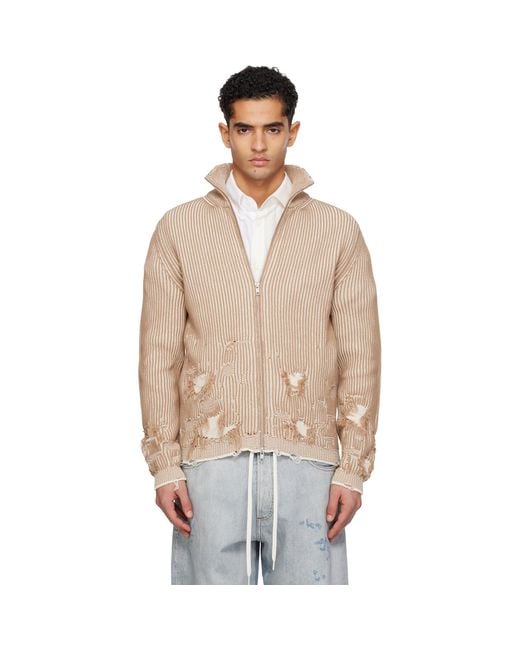 MM6 by Maison Margiela Multicolor Ribbed Knit Jacket for men
