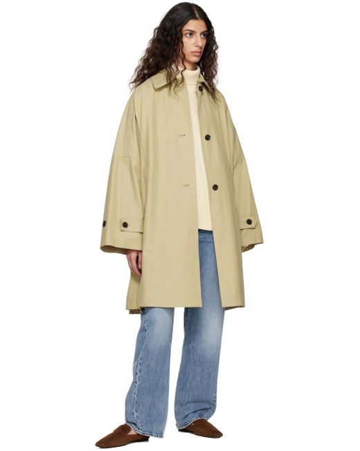 Totême Toteme Beige Button Coat in Orange Lyst