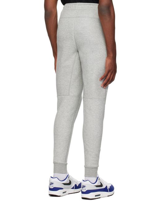 Nike Black Gray Slim-fit Sweatpants for men