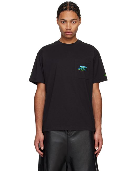 PUMA Black A$Ap Rocky Edition Pocket T-Shirt for men