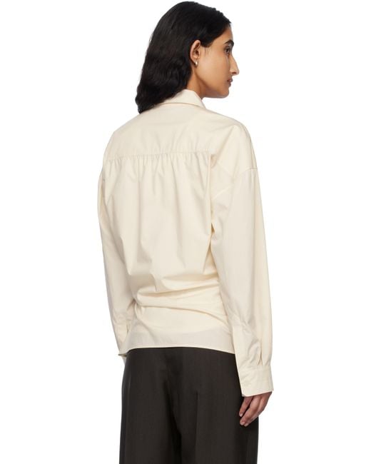 Lemaire Black Off- Straight Collar Twisted Shirt