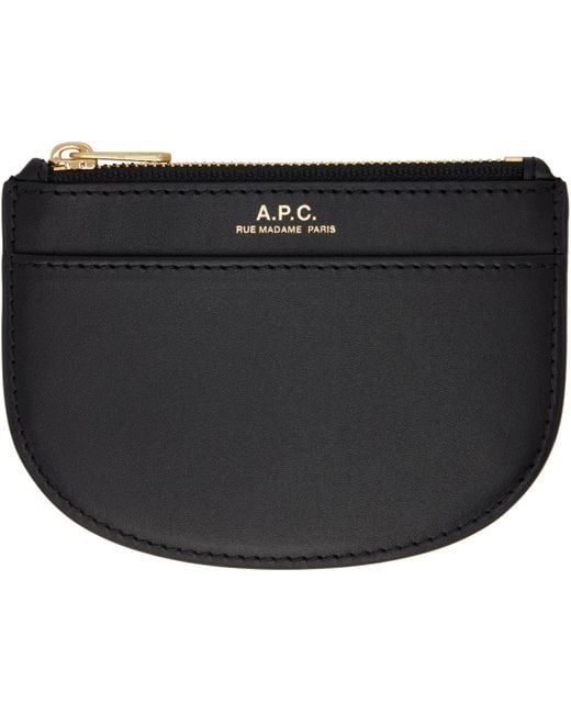 A.P.C. Black Demi-Lune New Coin Card Holder