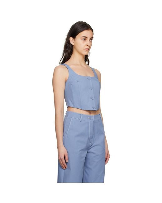 Anna Quan Blue Mae Tank Top