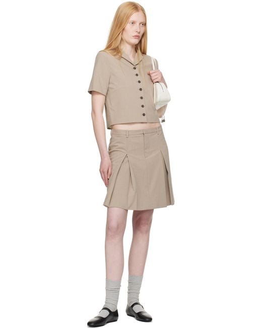 Sandy Liang Gray Jeannie Miniskirt