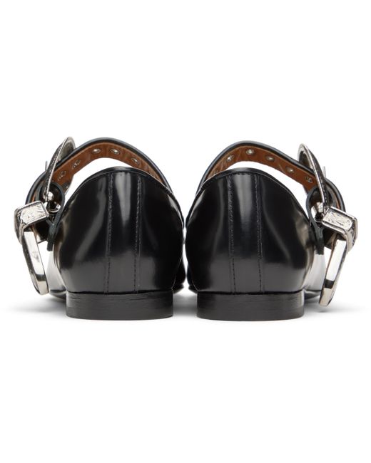 Ballerines De Style Charles Ix Noires À Boucle À Ardillon Toga en coloris Black