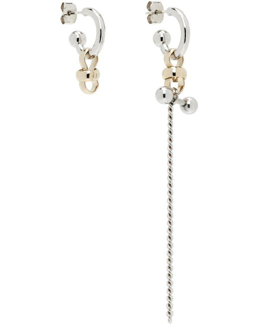 Justine Clenquet White Cam Earrings