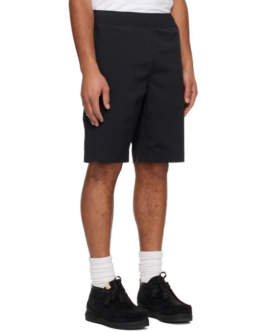 Aape By A Bathing Ape Black 'Aapenow' Moonface Logo Shorts for men