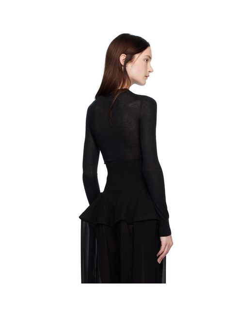 Alaïa Black Cashmere Bodysuit