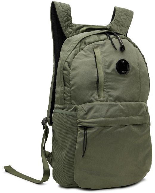 C P Company Green Nylon B Backpack for men