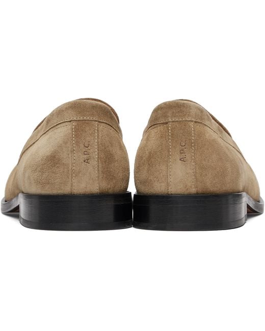 A.P.C. Black Suede Loafers for men