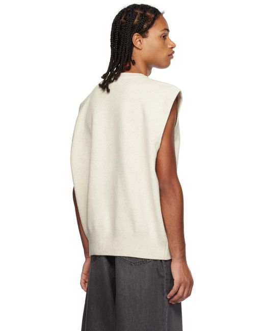 Frankie Shop Black Off-white Owen Vest for men