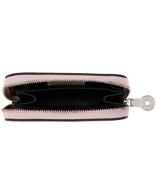 Acne Black Pink Leather Zip Wallet for men