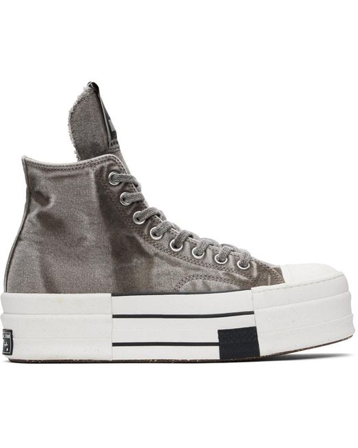 Rick Owens Gray Converse Edition Dbl Drkstar Sneakers