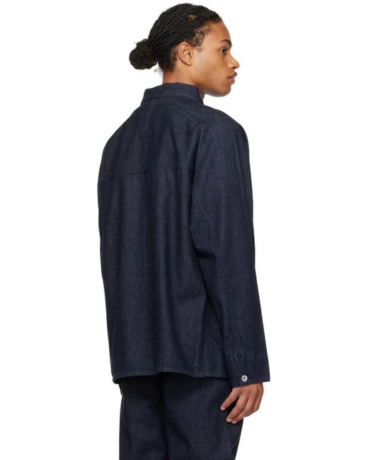 Nanamica Blue Indigo Raglan Denim Jacket for men