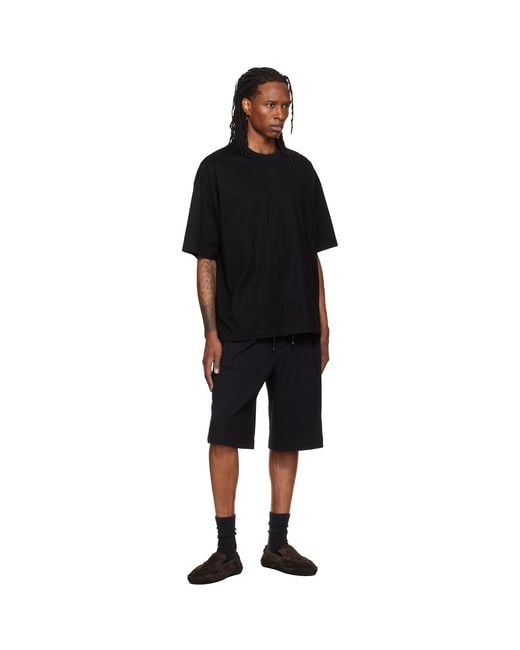 Wooyoungmi Black Oversized Cotton T-Shirt for men
