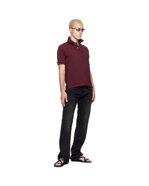 Raimundo Langlois Black Slim Straight Jeans for men