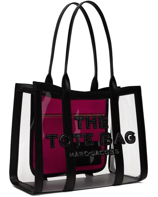 Marc Jacobs Red 'The Clear Medium' Tote
