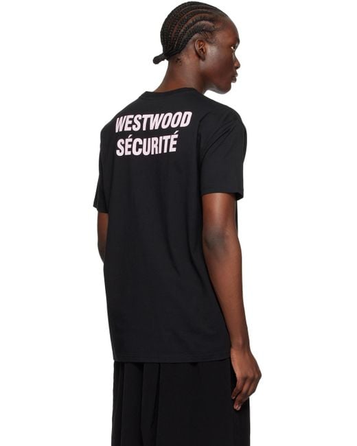 Vivienne Westwood 'Westwood Sécurité' T-Shirt in Black for