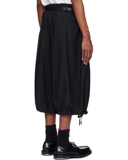 KHOKI Wide-Leg Cropped Shorts in Black for Men | Lyst