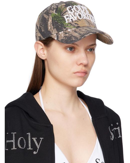 PRAYING Khaki 'God's Favorite' Cap in Black | Lyst